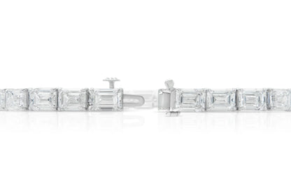 18K White Gold East-West  Tennis Bracelet Tw. 25.10 carat
