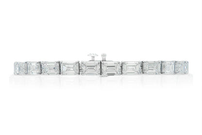 18K White Gold East-West  Tennis Bracelet Tw. 25.10 carat
