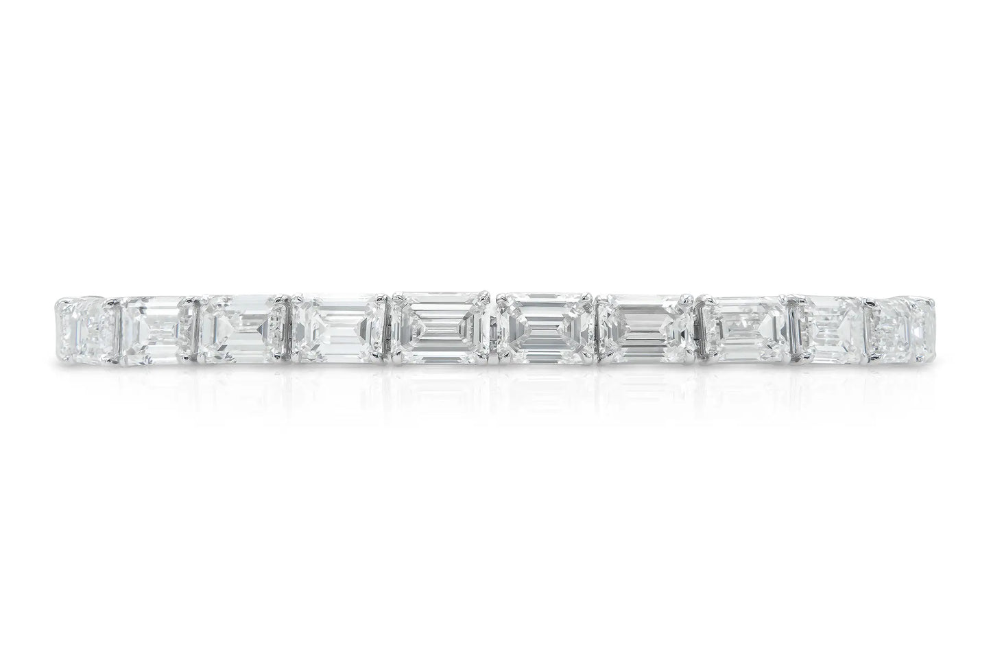 18K White Gold East-West  Tennis Bracelet Tw. 25.10 carat