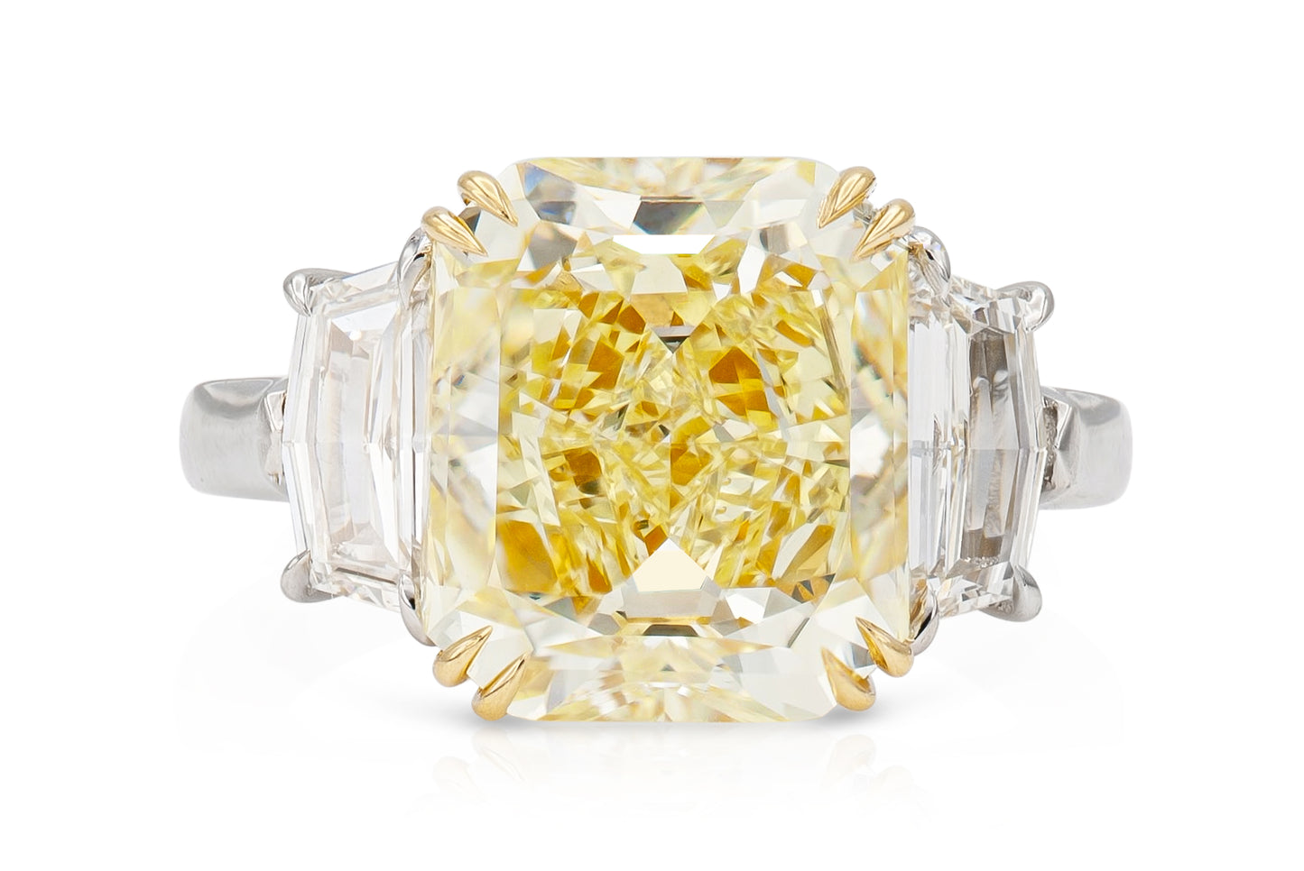 Platinum & 18K Yellow Gold 3 carat Fancy Yellow Diamond Ring