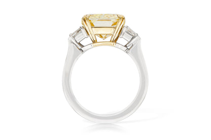 Platinum & 18K Yellow Gold 3 carat Fancy Yellow Diamond Ring